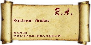 Ruttner Andos névjegykártya